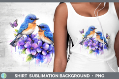 GorgeousBirds 01 Purple Drips Shirt design.