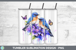 GorgeousBirds 01 Purple Drips Tumbler design.