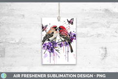GorgeousBirds 01 Purple Drips Air Freshener design.