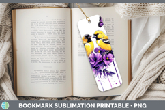 GorgeousBirds 01 Purple Drips Bookmark design.