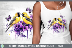 GorgeousBirds 01 Purple Drips Shirt design.