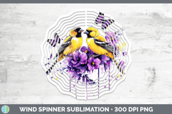 GorgeousBirds 01 Purple Drips Wind Spinner design.