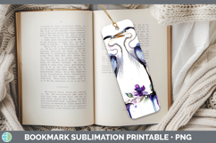 GorgeousBirds 01 Purple Drips Bookmark design.