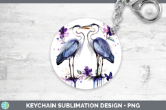 GorgeousBirds 01 Purple Drips Keychain design.