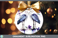 GorgeousBirds 01 Purple Drips Ornament design.
