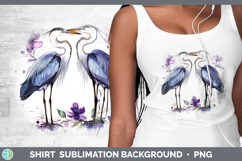 GorgeousBirds 01 Purple Drips Shirt design.