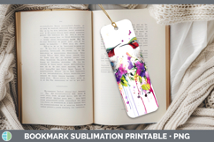 GorgeousBirds 01 Purple Drips Bookmark design.
