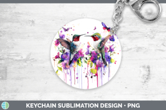 GorgeousBirds 01 Purple Drips Keychain design.