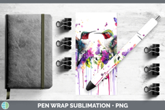GorgeousBirds 01 Purple Drips Pen Wrap design.