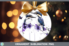 GorgeousBirds 01 Purple Drips Ornament design.