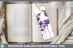 GorgeousBirds 01 Purple Drips Bookmark design.