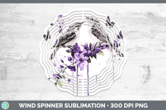 GorgeousBirds 01 Purple Drips Wind Spinner design.