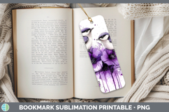 GorgeousBirds 01 Purple Drips Bookmark design.