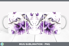 GorgeousBirds 01 Purple Drips Mug Wrap design.