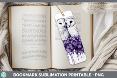 GorgeousBirds 01 Purple Drips Bookmark design.
