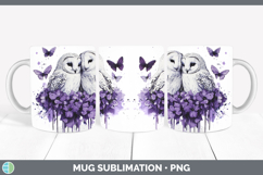 GorgeousBirds 01 Purple Drips Mug Wrap design.