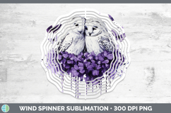 GorgeousBirds 01 Purple Drips Wind Spinner design.