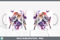 GorgeousBirds 01 Purple Drips Mug Wrap design.