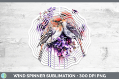 GorgeousBirds 01 Purple Drips Wind Spinner design.