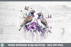 GorgeousBirds 01 Purple Drips Wind Spinner design.