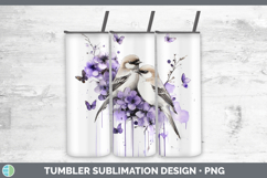GorgeousBirds 01 Purple Drips Tumbler design.