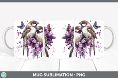 GorgeousBirds 01 Purple Drips Mug Wrap design.