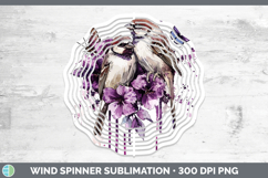 GorgeousBirds 01 Purple Drips Wind Spinner design.