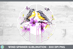 GorgeousBirds 01 Purple Drips Wind Spinner design.