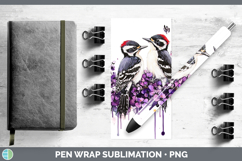 GorgeousBirds 01 Purple Drips Pen Wrap design.