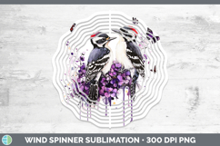 GorgeousBirds 01 Purple Drips Wind Spinner design.