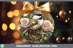 GorgeousBirds 01 Rustic Christmas Ornament design.