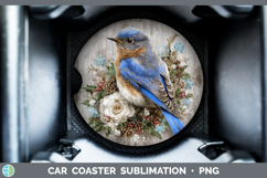 GorgeousBirds 01 Rustic Christmas Car Coaster design.