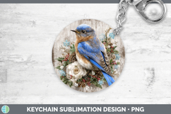 GorgeousBirds 01 Rustic Christmas Keychain design.