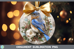 GorgeousBirds 01 Rustic Christmas Ornament design.