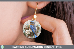 GorgeousBirds 01 Rustic Christmas Round Earrings design.