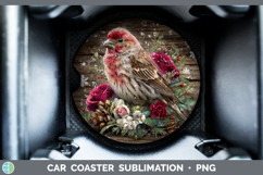 GorgeousBirds 01 Rustic Christmas Car Coaster design.