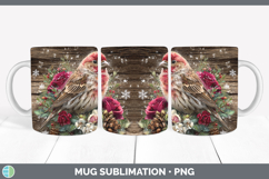 GorgeousBirds 01 Rustic Christmas Mug Wrap design.