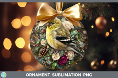 GorgeousBirds 01 Rustic Christmas Ornament design.