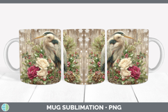 GorgeousBirds 01 Rustic Christmas Mug Wrap design.