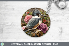 GorgeousBirds 01 Rustic Christmas Keychain design.