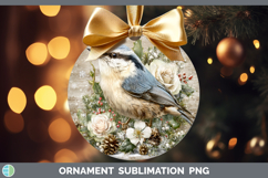 GorgeousBirds 01 Rustic Christmas Ornament design.