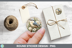 GorgeousBirds 01 Rustic Christmas Stickers design.