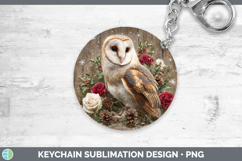GorgeousBirds 01 Rustic Christmas Keychain design.