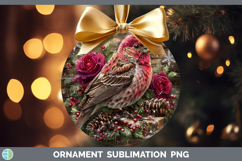 GorgeousBirds 01 Rustic Christmas Ornament design.