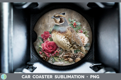 GorgeousBirds 01 Rustic Christmas Car Coaster design.