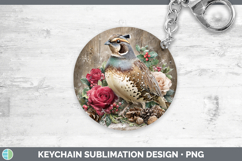 GorgeousBirds 01 Rustic Christmas Keychain design.