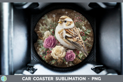 GorgeousBirds 01 Rustic Christmas Car Coaster design.