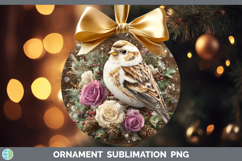 GorgeousBirds 01 Rustic Christmas Ornament design.