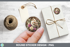 GorgeousBirds 01 Rustic Christmas Stickers design.