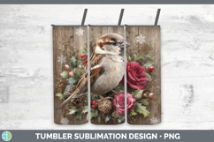 GorgeousBirds 01 Rustic Christmas Tumbler design.